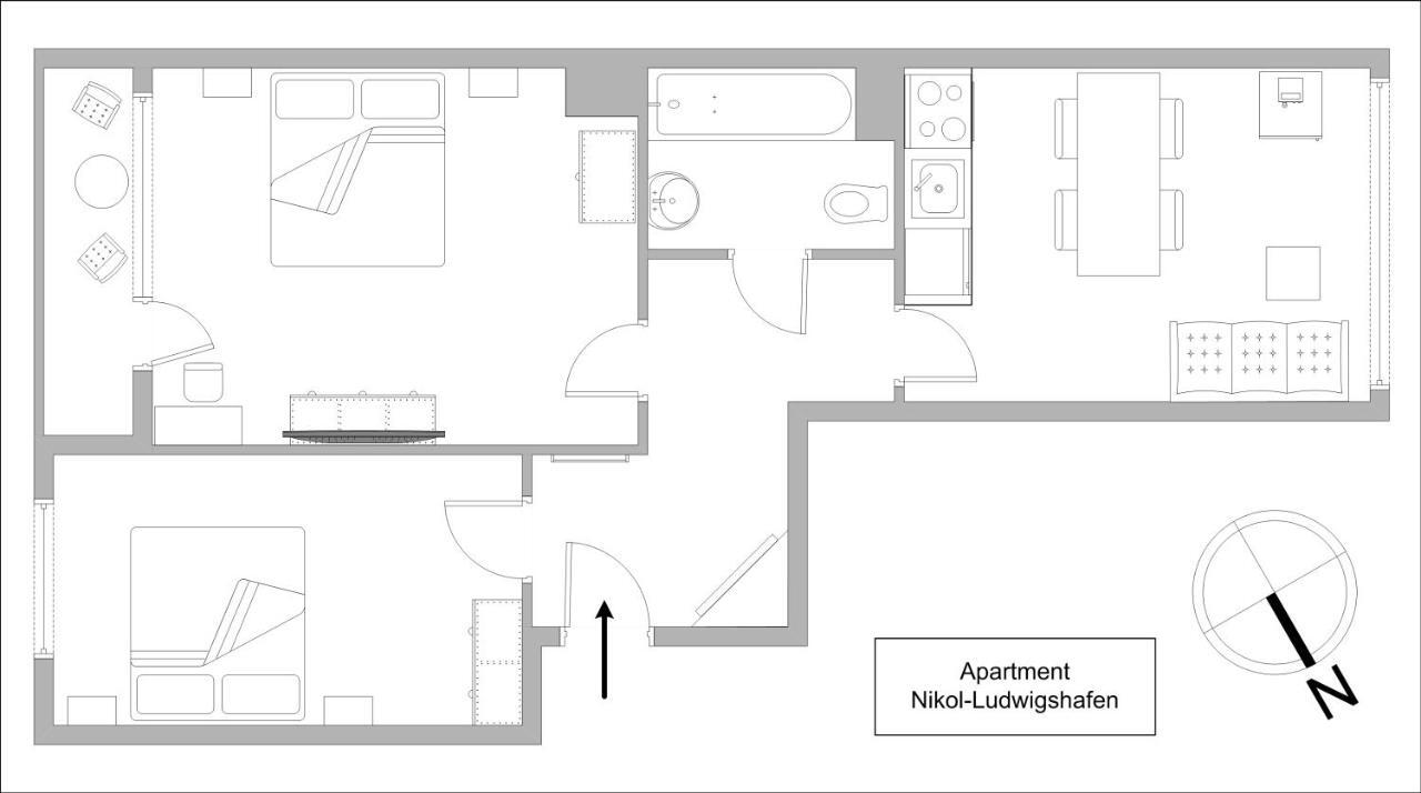 Apartments Nikol - Ludwigshafen Eksteriør billede